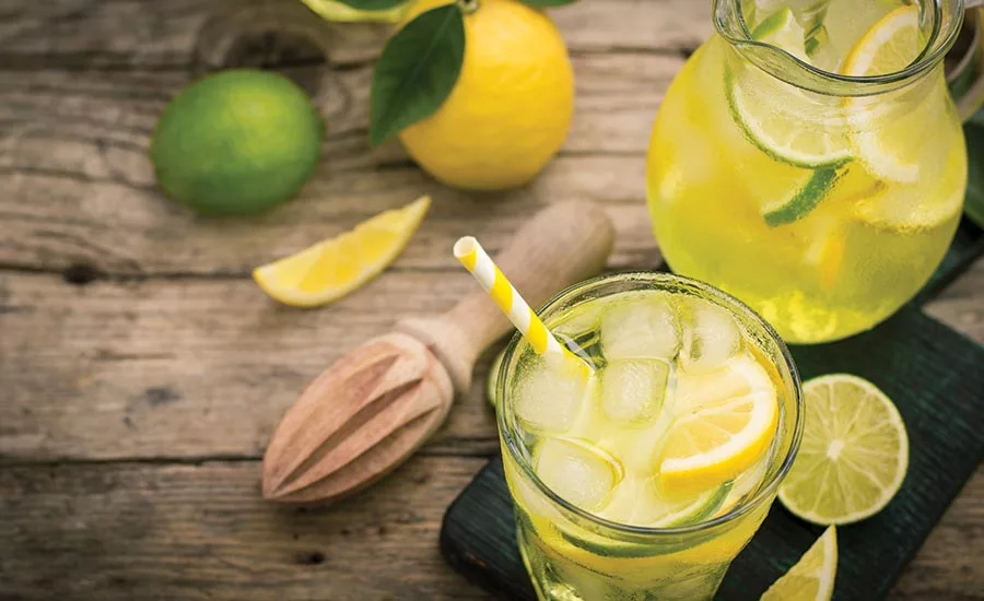 Pitcher and Glass of Lemonade