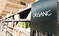 Organic Sign in Grocery Store