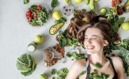 Woman with Healthy Foods