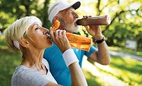 Senior Couple Drinking Water