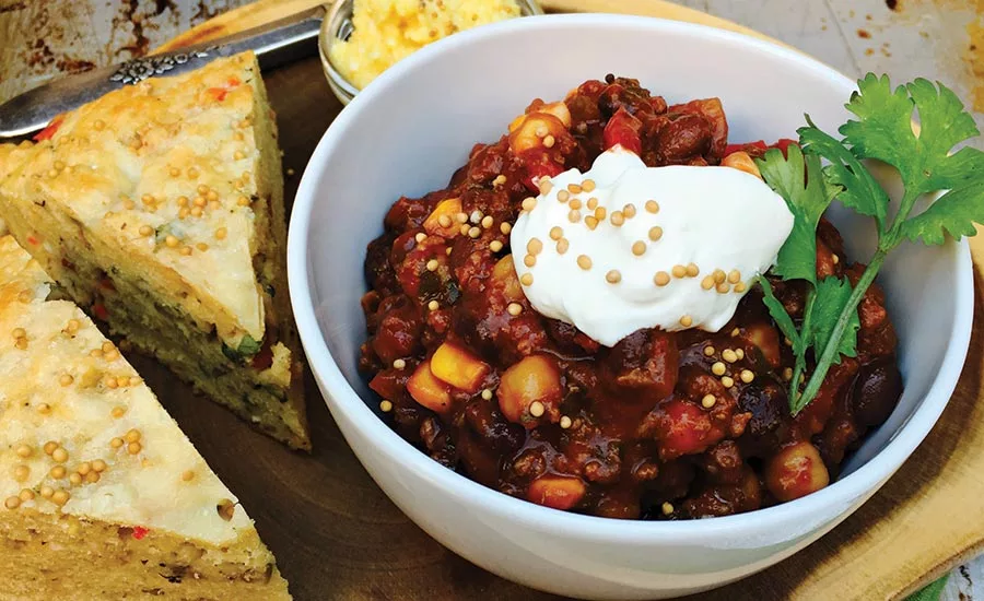 Artisan Herb Bread & Mustard Chili