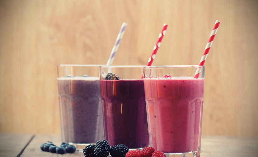 Pink and Purple Berry Beverages