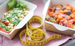 Tape Measure and Healthy Foods