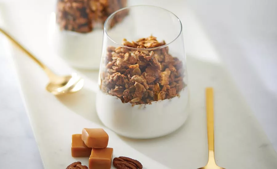 Caramel Pecan Granola and Yogurt