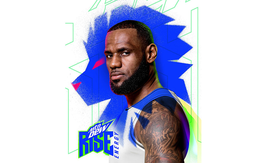 LeBron James and MTN DEW RISE ENERGY