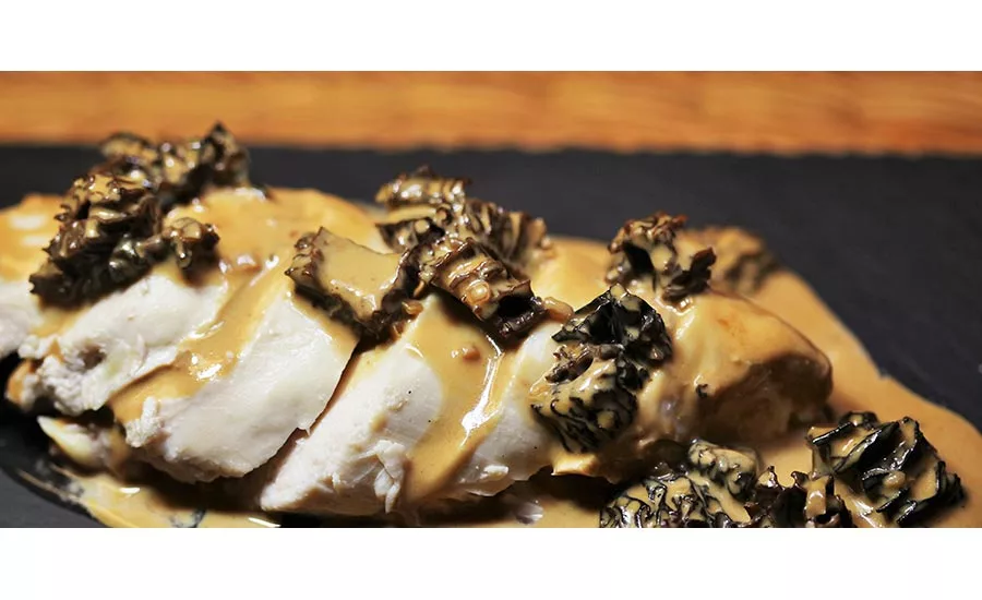 Morel Sauce on Chicken Breast