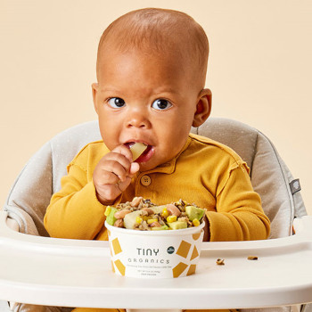 Baby Eating Tiny Organics Tiny Beginnings
