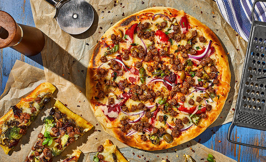 Plant Based Meat Pizza
