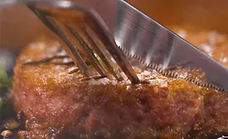 Knife and Fork Cutting Alternative Protein