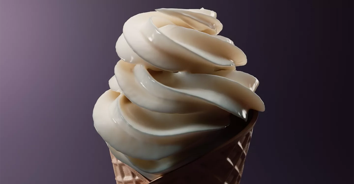 Ice cream in a cone