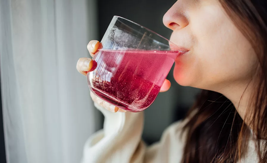 Women drinking healthy drink