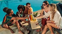 Millennials drinking together