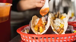 Tacos with unique sauce