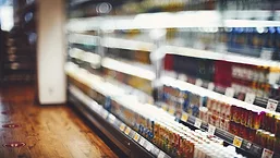 Grocery store beverage isle