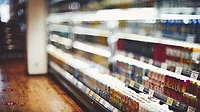 Grocery store beverage isle