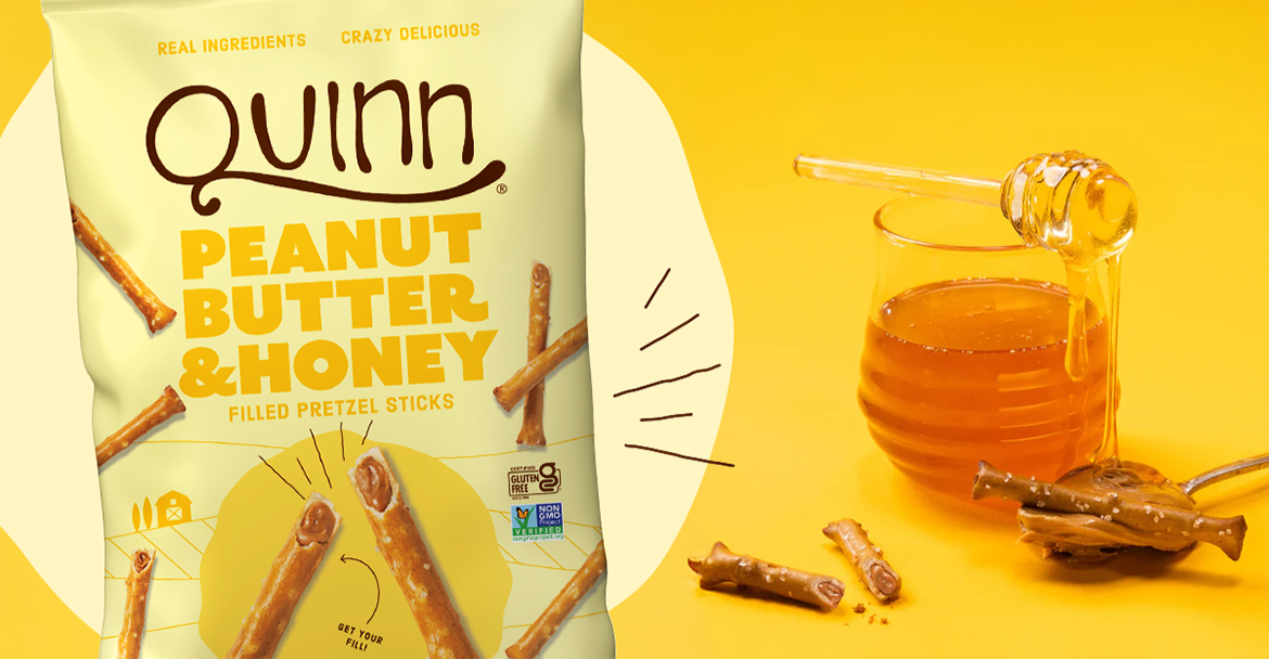 Peanut Butter & Honey Filled Pretzel Sticks