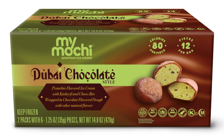 Dubai Chocolate Style mochi ice cream