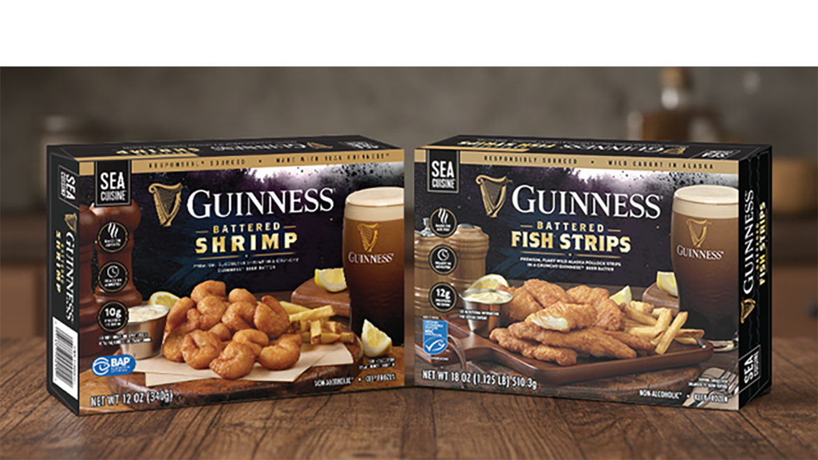Guinness Battered Fish Strips and Shrimp