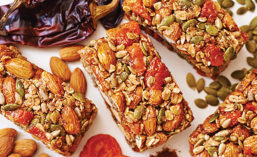 Sliced almonds lend a chewy texture to bars
