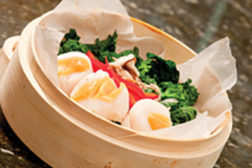 eggs, vegetables, spinach bowl