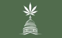 Drawing of White House Topped with Marijuana Leaf