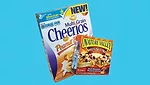 Multi Grain Cheerios peanut butter flavor and Nature Valley Sweet & Salty Nut bars with peanut butter