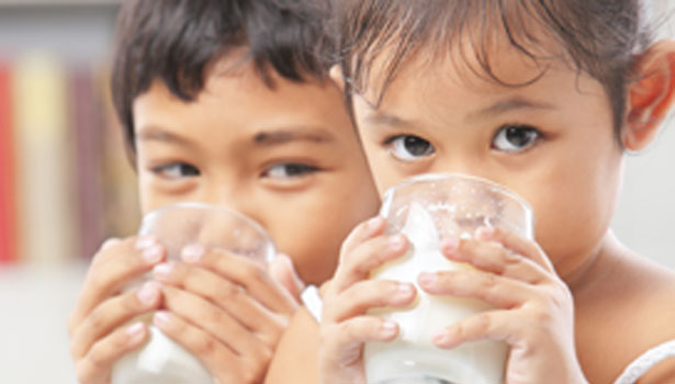 Kids Drinking Milk