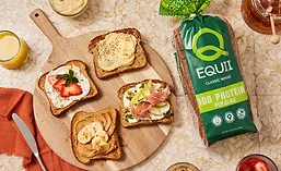 Four Slices and Package of Equii Bread