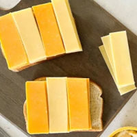 Tillamook Striped Grilled Cheese on Serving Board