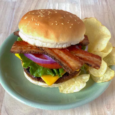 Bacon on a burger