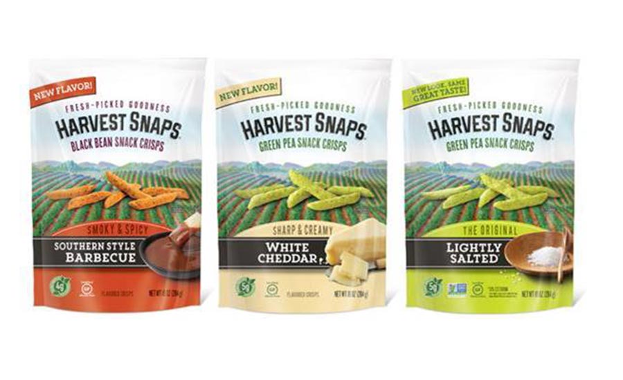 New Harvest Snaps Flavors, Bigger Bag Resealable Pouches