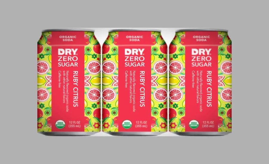 DRY Zero Sugar USDA Organic Ruby Citrus Soda