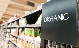 Organic Sign in Grocery Store