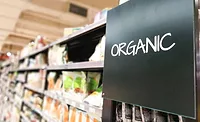 Organic Sign in Grocery Store