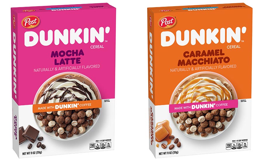 Dunkin' Caramel Macchiato, Mocha Latte Cereals 202008