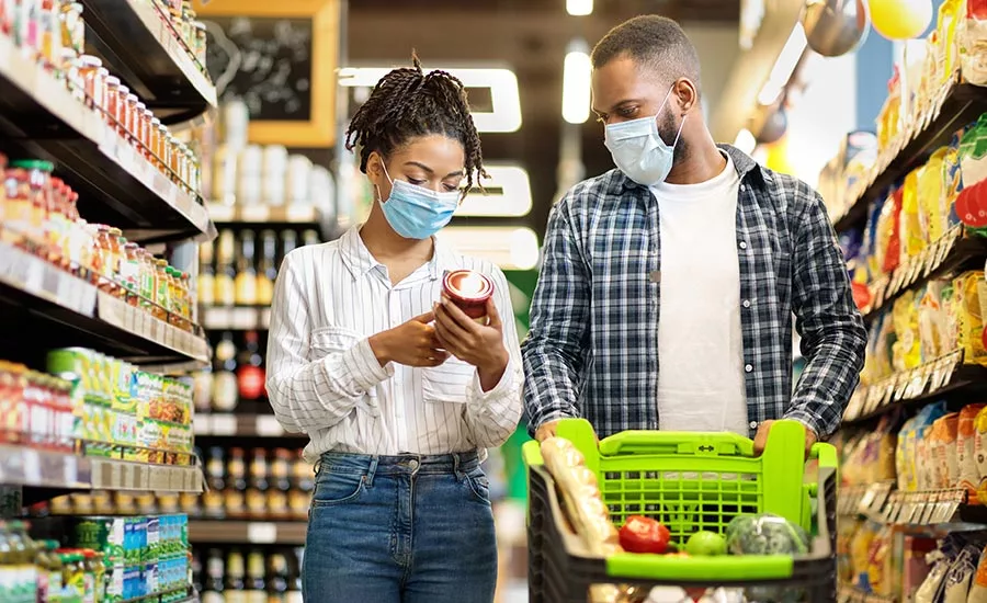 Male and Female Grocery Shopping