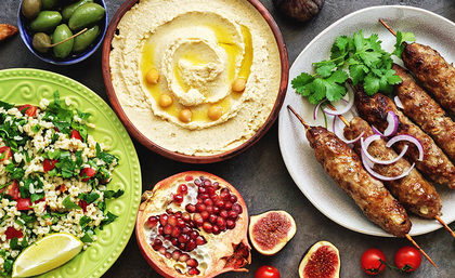 Assorted Middle Eastern and Arabic Dishes
