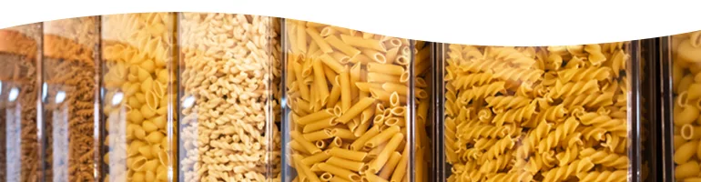 Containers of Various Pasta